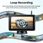 IPoster 2x BSD Solar Backup Cameras 10000mAh Rechargeable Battery Magnetic with 5 Inch Touch Screen DVR Loop Recording Monitor