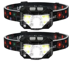 Ultralight COB LED Rechargeable Sensor Headlamp Plastic Camping Head Torch for Running & Hiking Premium Product Category