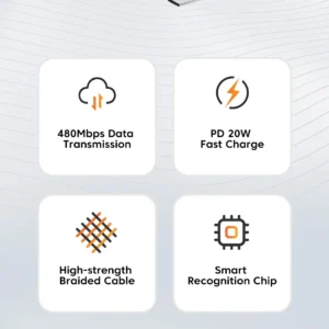 Toocki USB Type C Cable Fast Charging USB C Charger Cord For For iPhone 15 14 13 12 11 Huawei P40 P30 Realme Oppo Oneplus 1m 2m