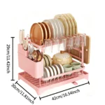 2 tier, dish drying rack, Cutlery rack with spout and draining tray, cutlery holder, cup holder, kitchen countertop storage rack
