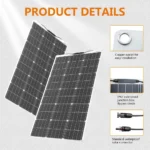 200W Flexible Solar Panel for Campervan Roof Shed 100W Photovoltaic Solar 12V Battery Charging Portable Green Energy Solution
