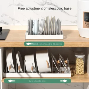 Kitchen utensil artifact pot storage rack Foldable kitchen utensil storage rack Kitchen pot lid storage rack
