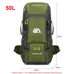 50L Travel Backpack Camping Men Large Hiking Bag Climbing Mountaineering Luggage bag