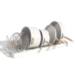 Kitchen utensil artifact pot storage rack Foldable kitchen utensil storage rack Kitchen pot lid storage rack