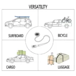 2PCS Surfboard Car Roof Rack Tie Down Straps Buckle Luggage Kayak Cam Board Lashing Strap Tie Outdoor Sports Cycling Tools