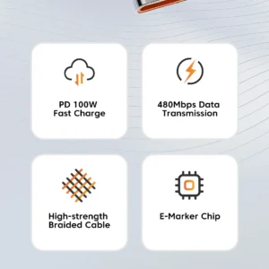 Toocki USB Type C Cable Fast Charging USB C Charger Cord For For iPhone 15 14 13 12 11 Huawei P40 P30 Realme Oppo Oneplus 1m 2m