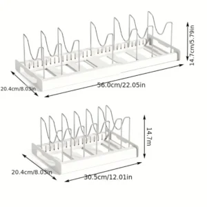 Kitchen utensil artifact pot storage rack Foldable kitchen utensil storage rack Kitchen pot lid storage rack