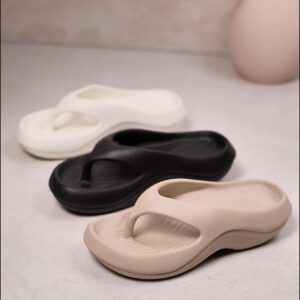 Women'S Stylish Casual Solid Color EVA Molded Flip-Flops, Comfortable And Soft, Suitable for All Seasons