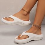 Women’S Stylish Casual Solid Color EVA Molded Flip-Flops, Comfortable And Soft, Suitable for All Seasons