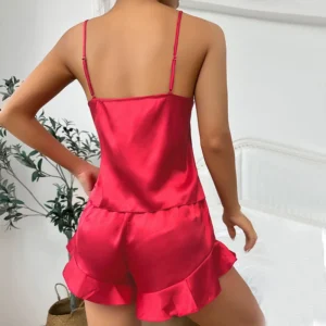 Women's Loungewear Sleepwear V Neck Slip Dress Long Sleeve Night Robe House Robe With Belt Solid Satin Pajama Set