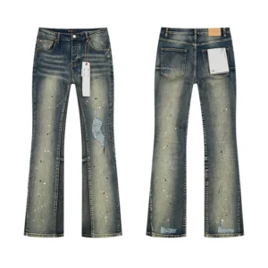 High Quality Men's Designer Ripped Vintage Slim Jeans Blue Men Pants Distressed Denim Jeans