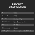 VALDUS OEM ODM VITRO Health Screenless Sport Fitness Activity Tracker Smart Bracelet Heart Rate Non-Screen Smartwatch Band