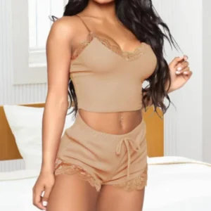 Casual Night Wear Silk Satin Pajama Women Loungewear Pyjamas Knitted Plus Size Women's Sleepwear