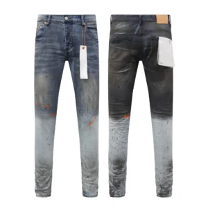 High Quality Men's Designer Ripped Vintage Slim Jeans Blue Men Pants Distressed Denim Jeans