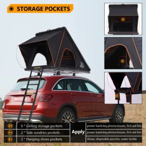 4x4 Camping Car Truck Accessories Hardshell Rooftop Tent Aluminum Ladder