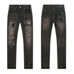 High Quality Men's Designer Ripped Vintage Slim Jeans Blue Men Pants Distressed Denim Jeans