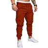 Plus Size Cargo Pants Men’s Casual Tethered Elastic Men Jogger Pants Track Pants