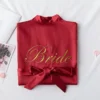 Wine red bride