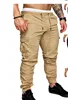 Plus Size Cargo Pants Men’s Casual Tethered Elastic Men Jogger Pants Track Pants