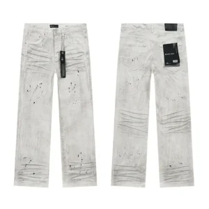 High Quality Men's Designer Ripped Vintage Slim Jeans Blue Men Pants Distressed Denim Jeans