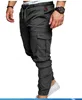 Plus Size Cargo Pants Men’s Casual Tethered Elastic Men Jogger Pants Track Pants
