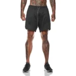 Men’s 2-in-1 Camo Quick Dry Yoga and Running Shorts Compression Inner Layer Gym Fitness Jogging Pants