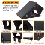 4×4 Camping Car Truck Accessories Hardshell Rooftop Tent Aluminum Ladder