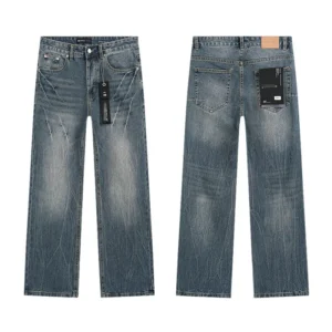 High Quality Men's Designer Ripped Vintage Slim Jeans Blue Men Pants Distressed Denim Jeans