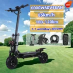 US Warehouse 6000W 60V38AH Adult Electric Scooter 100km Range with Seat