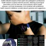 VALDUS ECG Health Smartwatch Precise Blood Pressure Blood Oxygen Monitoring Pulse Therapy Breathing Training VE57 Pro Smartwatch