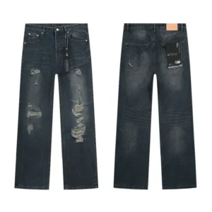 High Quality Men's Designer Ripped Vintage Slim Jeans Blue Men Pants Distressed Denim Jeans