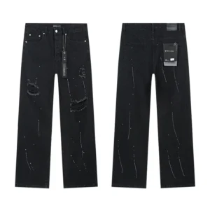 High Quality Men's Designer Ripped Vintage Slim Jeans Blue Men Pants Distressed Denim Jeans