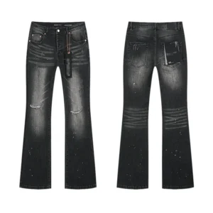 High Quality Men's Designer Ripped Vintage Slim Jeans Blue Men Pants Distressed Denim Jeans
