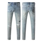 KSUBI Men’s Jeans Original Elastic Fabrics Distressed Stonewashed Colored Dark Ripped Denim Pencil Pants High