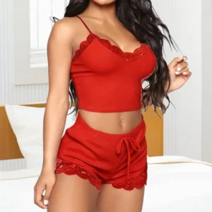 Casual Night Wear Silk Satin Pajama Women Loungewear Pyjamas Knitted Plus Size Women's Sleepwear