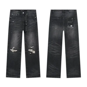 High Quality Men's Designer Ripped Vintage Slim Jeans Blue Men Pants Distressed Denim Jeans