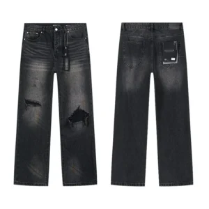High Quality Men's Designer Ripped Vintage Slim Jeans Blue Men Pants Distressed Denim Jeans