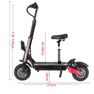 60V38AH Electric Scooter NFC Smart Electric Scooter Dual Motor Folding Off-road Electric Scooter