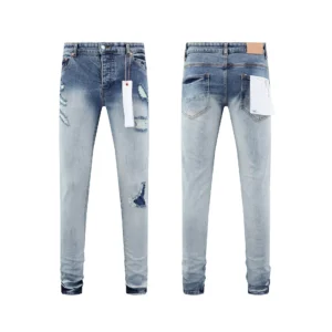 High Quality Men's Designer Ripped Vintage Slim Jeans Blue Men Pants Distressed Denim Jeans