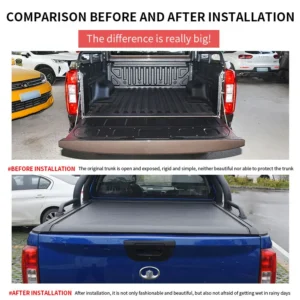 Truck Accessories 4x4 Pickup Fold Shutter Lid Electric Tonneau Cover for Great Wall Poer 2019-2022 Commercial Long Bucket Type