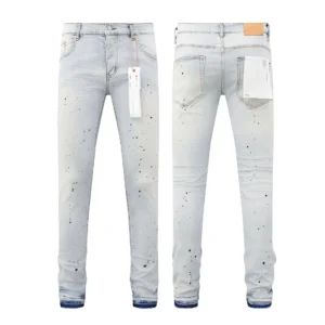 High Quality Men's Designer Ripped Vintage Slim Jeans Blue Men Pants Distressed Denim Jeans