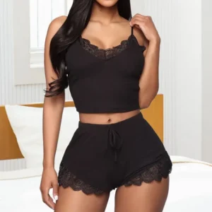 Casual Night Wear Silk Satin Pajama Women Loungewear Pyjamas Knitted Plus Size Women's Sleepwear