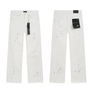 High Quality Men's Designer Ripped Vintage Slim Jeans Blue Men Pants Distressed Denim Jeans