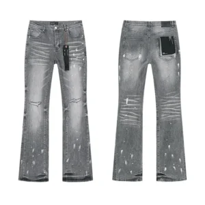 High Quality Men's Designer Ripped Vintage Slim Jeans Blue Men Pants Distressed Denim Jeans