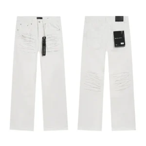High Quality Men's Designer Ripped Vintage Slim Jeans Blue Men Pants Distressed Denim Jeans