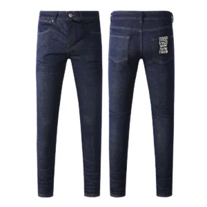KSUBI Men's Jeans Original Elastic Fabrics Distressed Stonewashed Colored Dark Ripped Denim Pencil Pants High