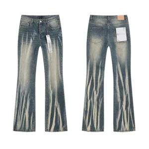 High Quality Men's Designer Ripped Vintage Slim Jeans Blue Men Pants Distressed Denim Jeans