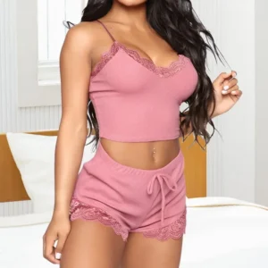 Casual Night Wear Silk Satin Pajama Women Loungewear Pyjamas Knitted Plus Size Women's Sleepwear