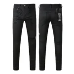 KSUBI Men’s Jeans Original Elastic Fabrics Distressed Stonewashed Colored Dark Ripped Denim Pencil Pants High