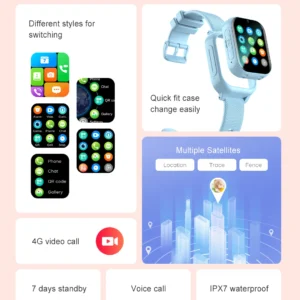 VALDUS 4G 700 MAh Super Battery Kids Smart Watch IP67 Clock K26